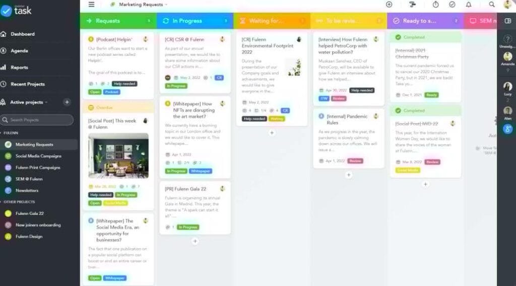 MeisterTask, known for its user-friendly and visually appealing